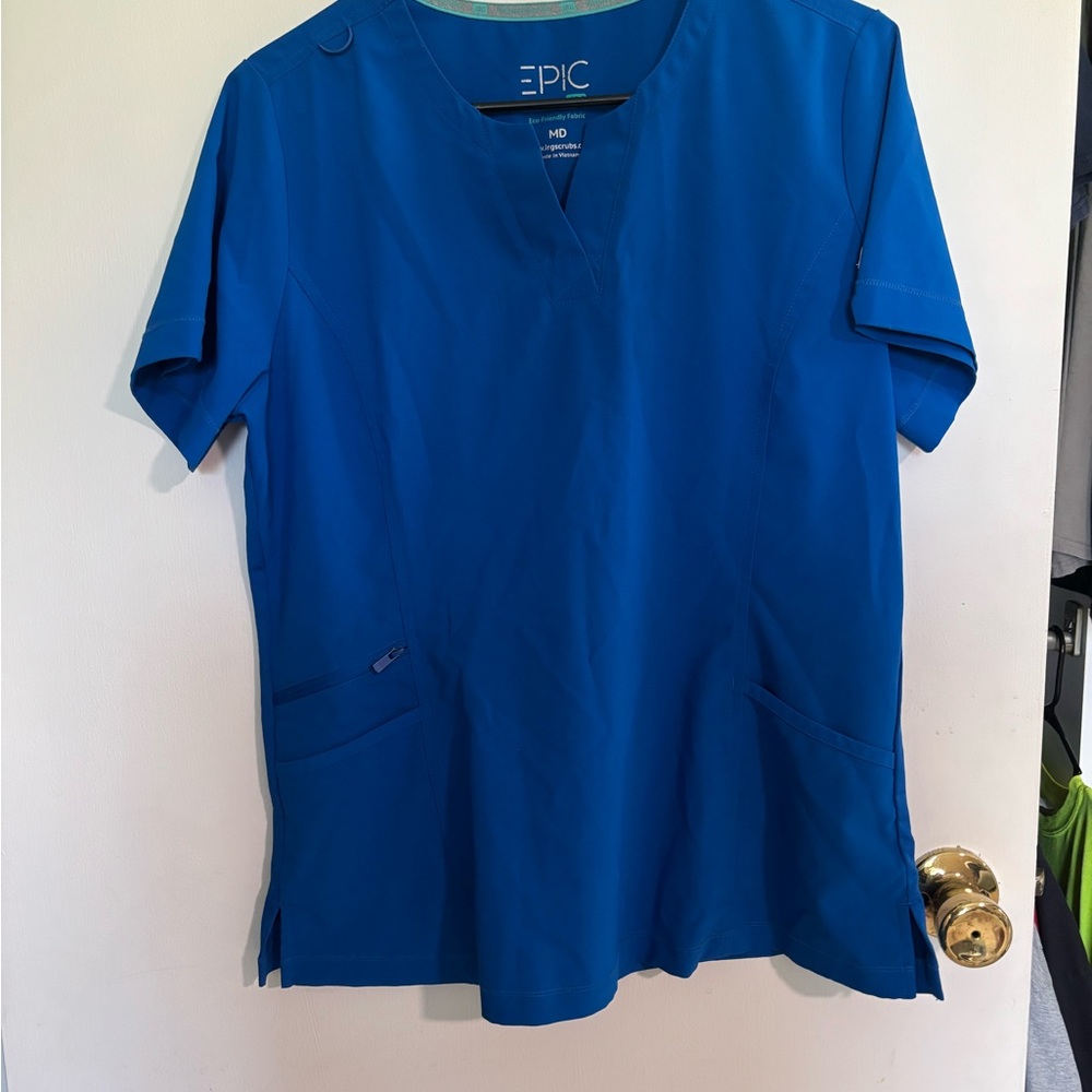 Blue Boxy Relaxed Short Sleeve Tee